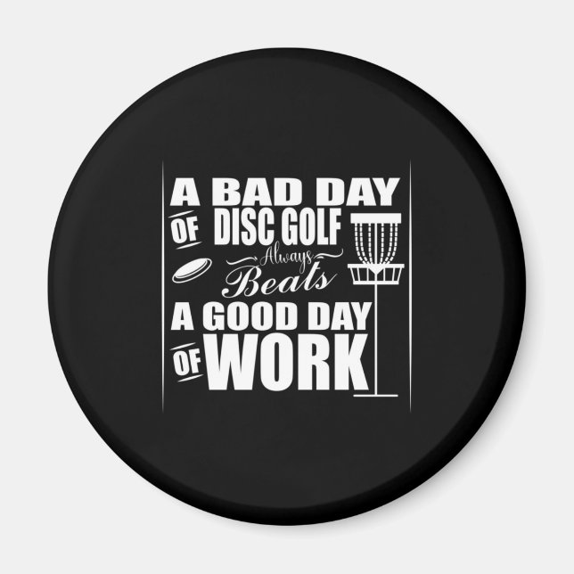 A Good Day Start With Disc Golf Magnet (Front)