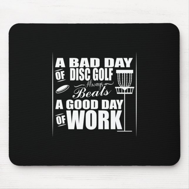 A Good Day Start With Disc Golf Mouse Pad (Front)