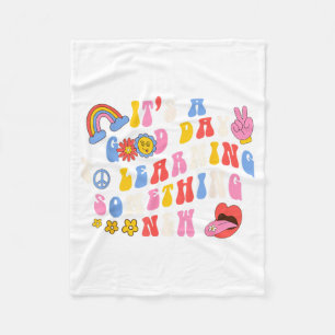 A Good Day To Learn Something New Groovy Back To Fleece Blanket