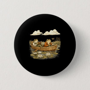 A good day to read a book funny frog toad book 6 cm round badge