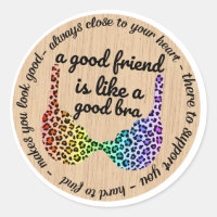 A Good Friend Is Like A Bra Funny Gifts