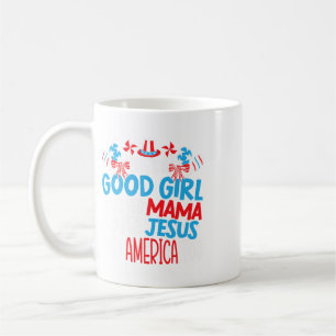 A Good Girl Who Loves America 4th Of July Usa Patr Coffee Mug
