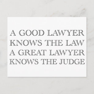 A Good Lawyer Postcard