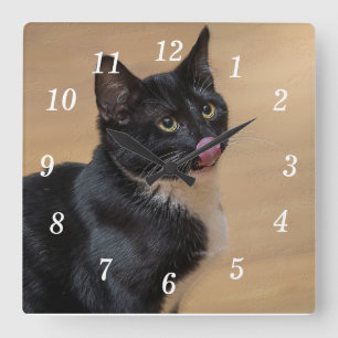 A Good Lick Painterly Square Wall Clock