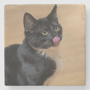 A Good Lick Painterly Stone Coaster