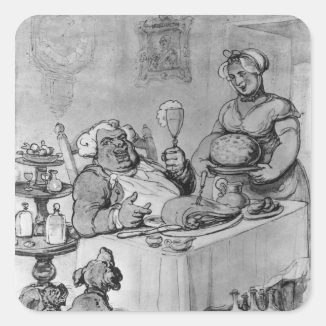 A Good Meal, Square Sticker (Front)