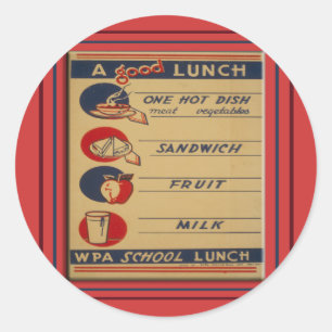 A Good School Lunch Classic Round Sticker