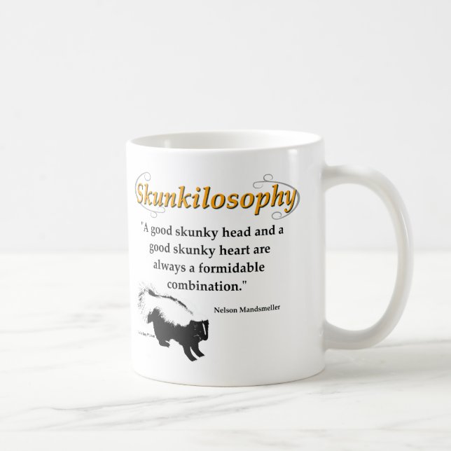 A good skunky head and a good skunky heart coffee mug (Right)