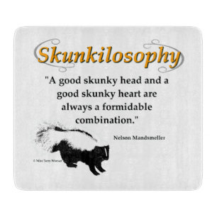A good skunky head and a good skunky heart cutting board