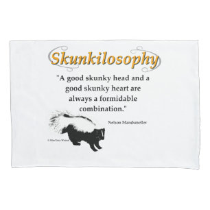 A good skunky head and a good skunky heart pillowcase