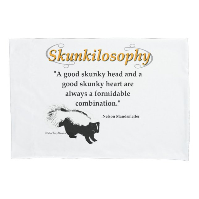 A good skunky head and a good skunky heart pillowcase (Front-Left)