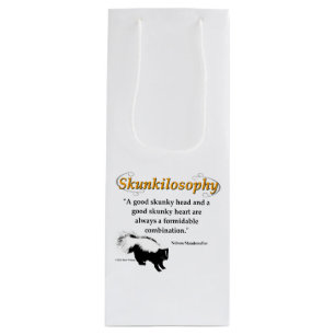 A good skunky head and a good skunky heart wine gift bag