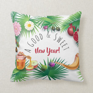 A Good & Sweet New Year! Holiday Rosh Hashanah Cushion