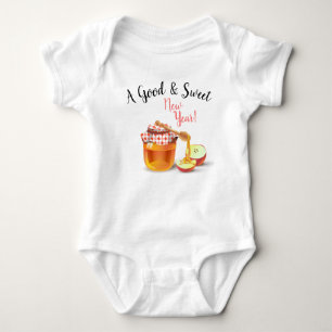 A Good & Sweet New Year! Honey & Apple Shana Tova Baby Bodysuit