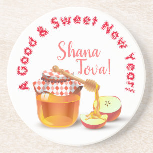 A Good & Sweet New Year! Honey & Apple Shana Tova Coaster