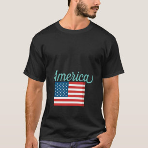 A good T-shirt for America, USA with the flag