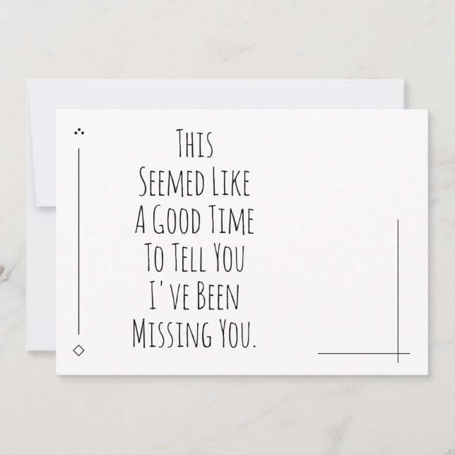 A Good Time To Tell You I've Been Missing You (Front)