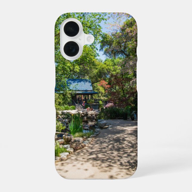 a gorgeous garden at Descanso Gardens iPhone 16 Case (Back)