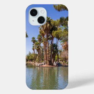 a gorgeous landscape at Encanto Park with a lake iPhone 15 Case
