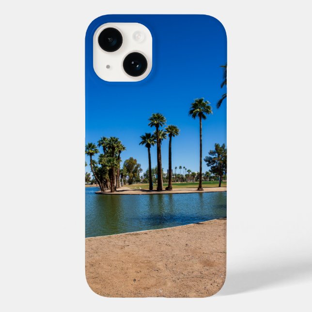 a gorgeous spring landscape at Encanto Park Case-Mate iPhone Case (Back)