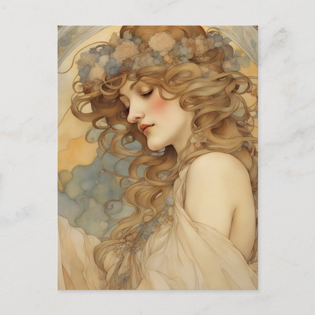 A Gorgeous Woman Postcard (Front)