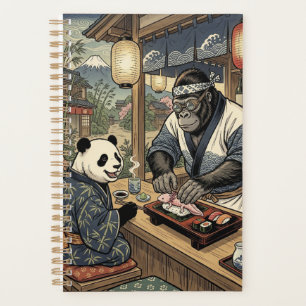 A gorilla who became a sushi chef -Ukiyo-e Style- Planner