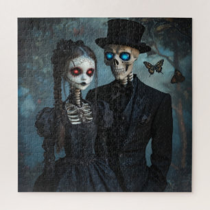 A Gothic Couple with Glowing Eyes Jigsaw Puzzle