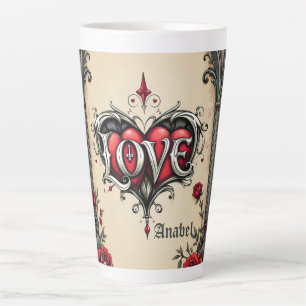 A gothic romance. An ornate, gothic-style  Latte Mug