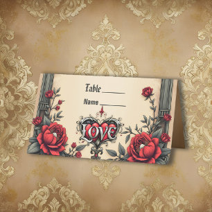 A gothic romance. An ornate, gothic-style Place Card