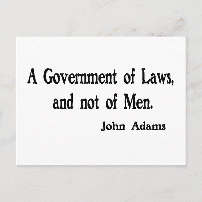 A Government of Laws Postcard (Front)