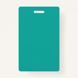 A gradient background blending blue into green. ID badge