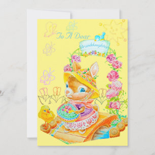 A Granddaughter's Personalised Easter Card. Thank You Card