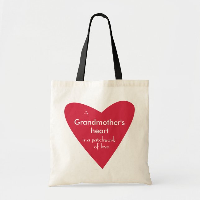 A Grandmother's Heart Tote Bag (Front)