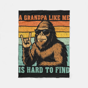 A grandpa like is hard to find bigfoot dad fathers fleece blanket