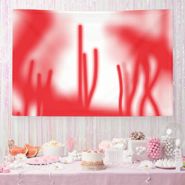 A graphic design featuring bold red and orange sha banner (Party)