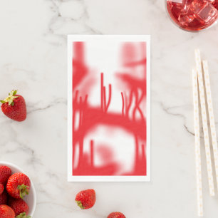 A graphic design featuring bold red and orange sha napkin