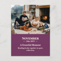 A Grateful Moment November Memory Photo Postcard