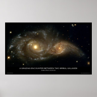 A Grazing Encounter Between Two Spiral Galaxies Poster