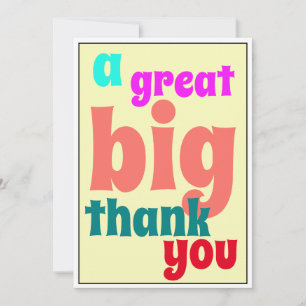 A Great Big Thank You Great Big Casual Office Card