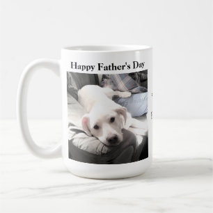 A Great Dad is Only a Paw Away Cute White Dog  Coffee Mug