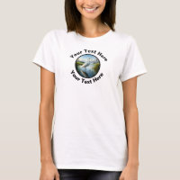 A Great Egret T-shirt with Custom Text