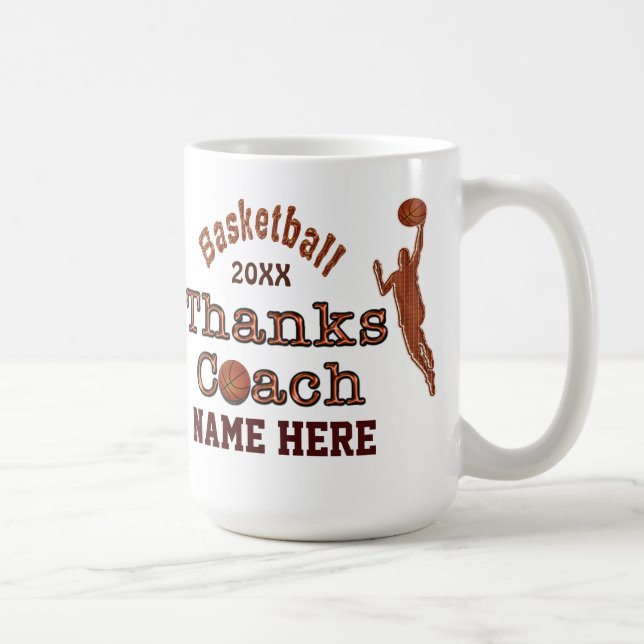 A Great Gift to Give to Your Basketball Coach Coffee Mug (Right)