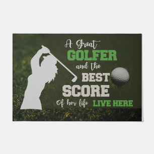 A Great Golfer And The Best Score Of His Life Doormat