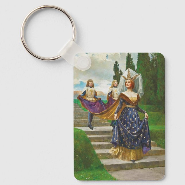 A Great Lady, c. 1910 by John Collier Key Ring (Front)