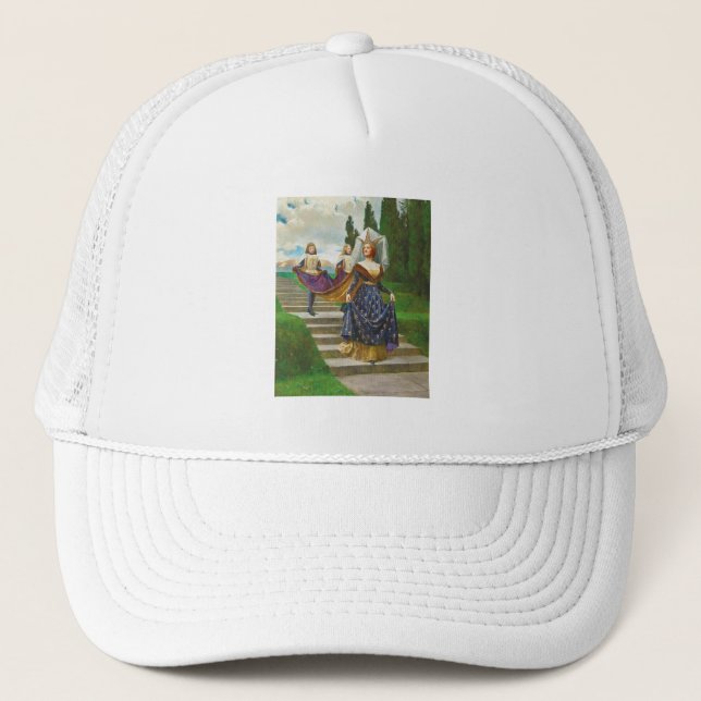 A Great Lady, c. 1910 by John Collier Trucker Hat (Front)