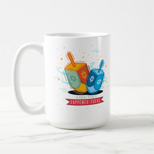 A Great Miracle Happened Here Coffee Mug (Left)
