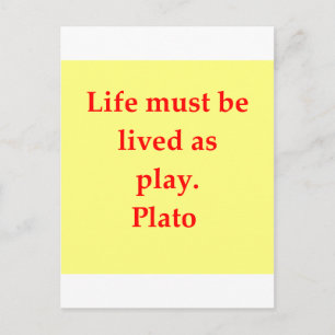 A great Plato quote Postcard