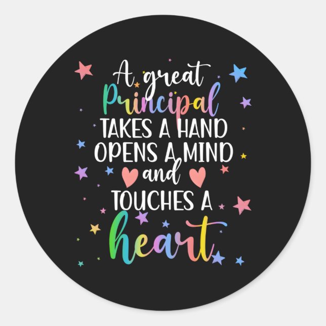 A Great Principal School Principal Best Principals Classic Round Sticker (Front)