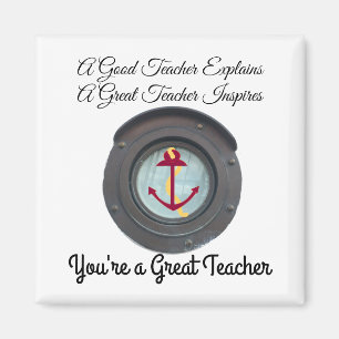 A Great Teacher Anchor Design Magnet
