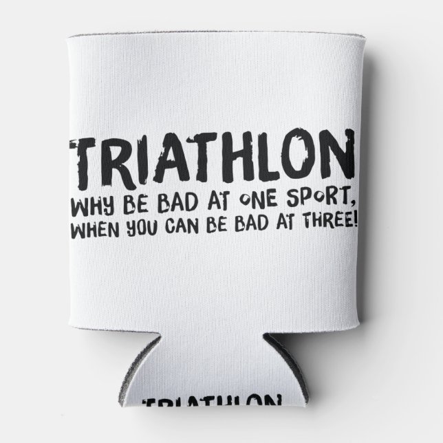 A great Triathlon gift for your friend or family Can Cooler (Front)